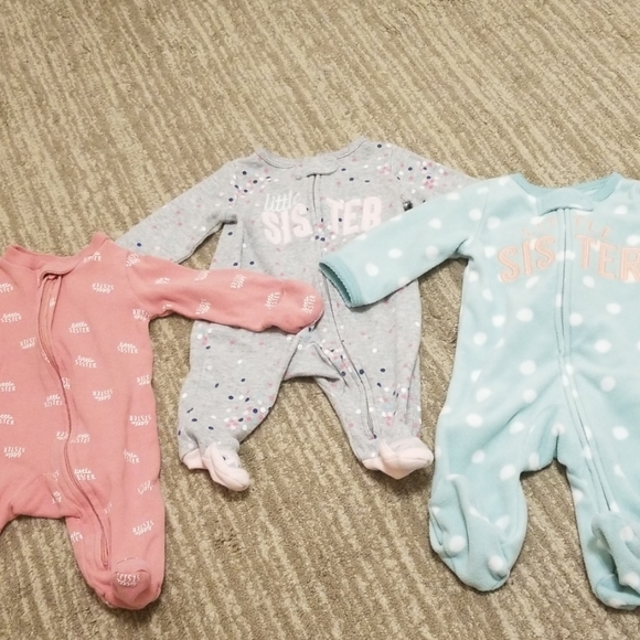 Carter's Pajamas Little Sister Newborn Zipper Pajamas Carters